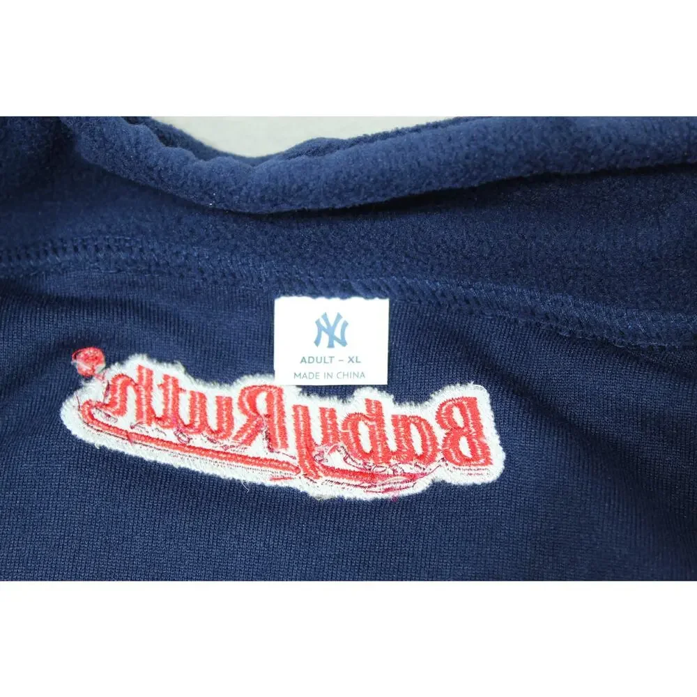 New York Yankees Blue Full Zip Fleece Sweater Vest Mens Extra Large